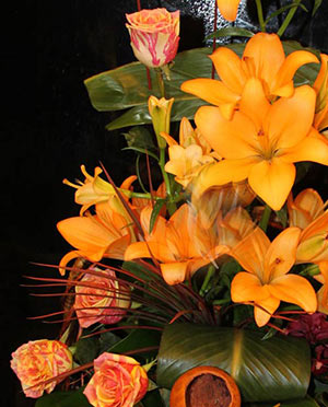 گل های نارنجی برای هدیه